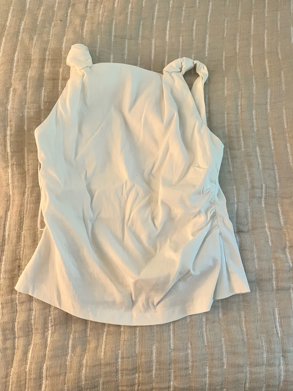 Zara White Knotted-Strap top
